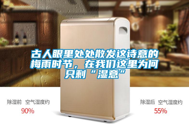 古人眼里處處散發(fā)這詩意的梅雨時節(jié)，在我們這里為何只剩“濕意”