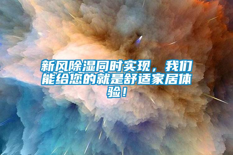 新風(fēng)除濕同時實現(xiàn)，我們能給您的就是舒適家居體驗！