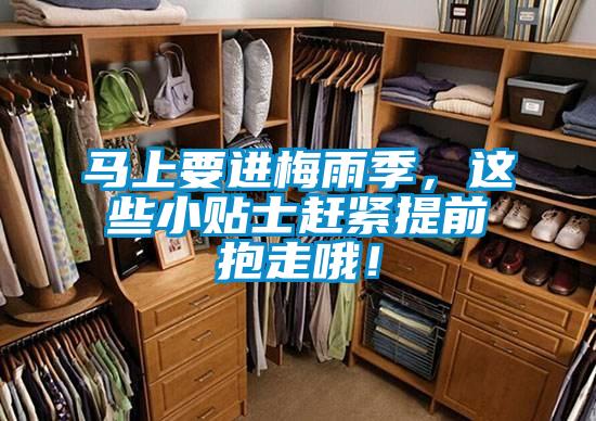 馬上要進(jìn)梅雨季，這些小貼士趕緊提前抱走哦！