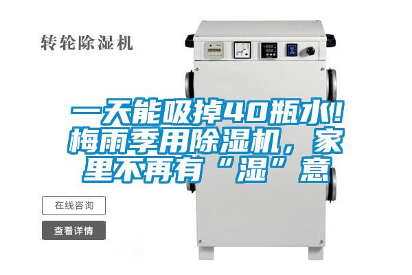 一天能吸掉40瓶水！梅雨季用除濕機，家里不再有“濕”意