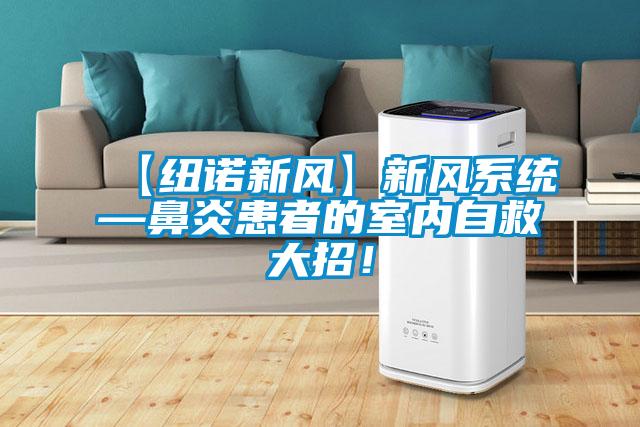 【紐諾新風(fēng)】新風(fēng)系統(tǒng)—鼻炎患者的室內(nèi)自救大招！