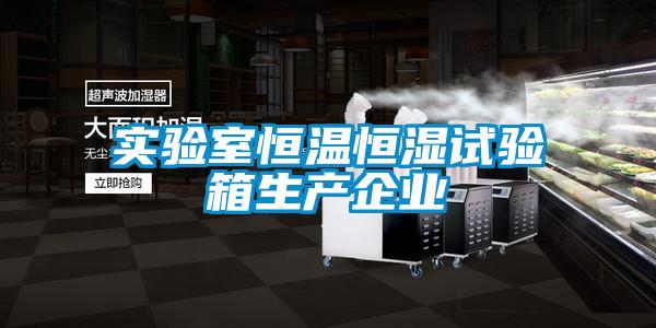 實驗室恒溫恒濕試驗箱生產企業(yè)