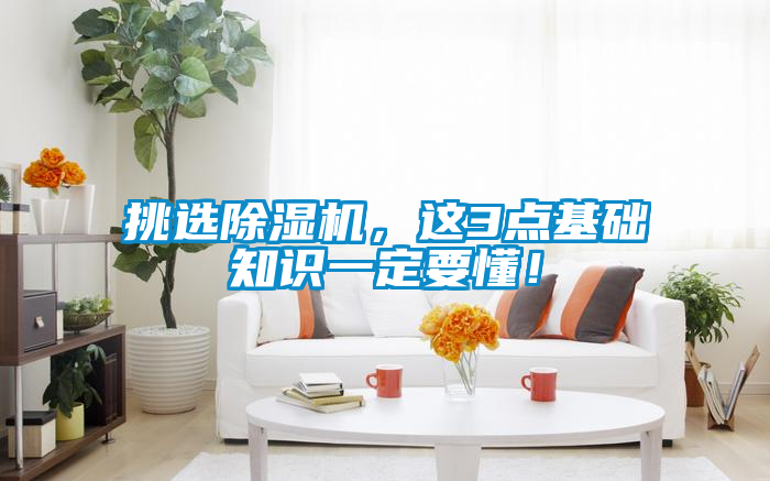 挑選除濕機(jī)，這3點(diǎn)基礎(chǔ)知識(shí)一定要懂！