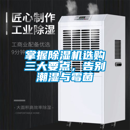 掌握除濕機選購三大要點，告別潮濕與霉菌