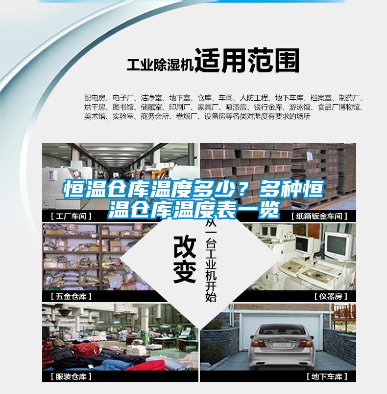 恒溫倉庫溫度多少？多種恒溫倉庫溫度表一覽