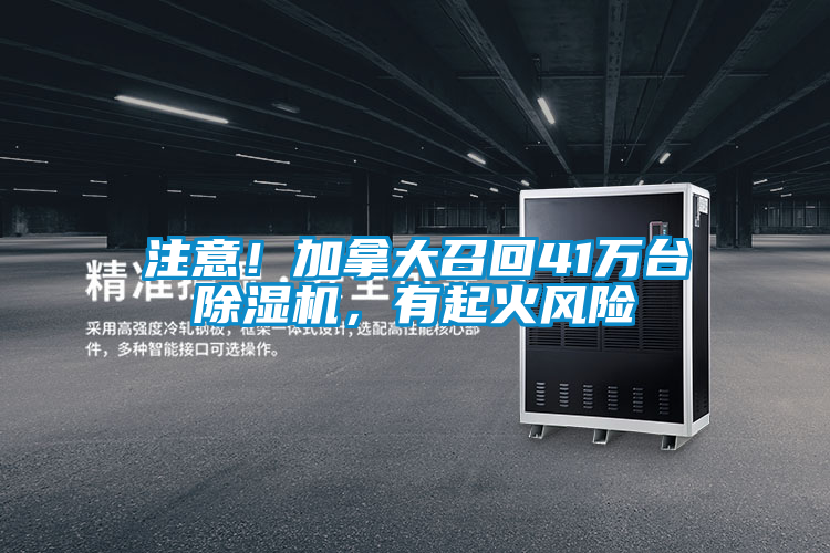 注意！加拿大召回41萬臺除濕機，有起火風險