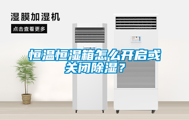 恒溫恒濕箱怎么開啟或關(guān)閉除濕？