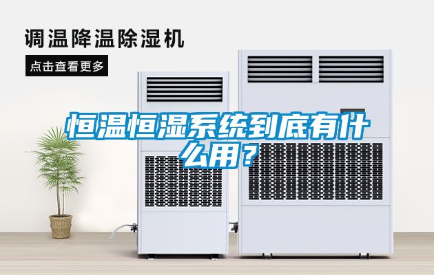 恒溫恒濕系統(tǒng)到底有什么用？
