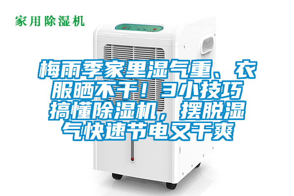 梅雨季家里濕氣重、衣服曬不干！3小技巧搞懂除濕機(jī)，擺脫濕氣快速節(jié)電又干爽