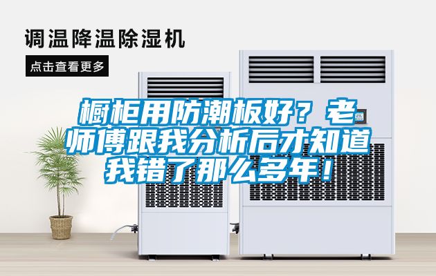 櫥柜用防潮板好？老師傅跟我分析后才知道我錯了那么多年！