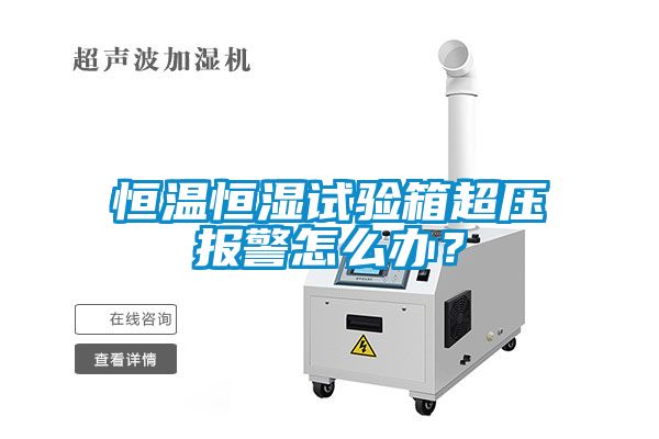 恒溫恒濕試驗箱超壓報警怎么辦？