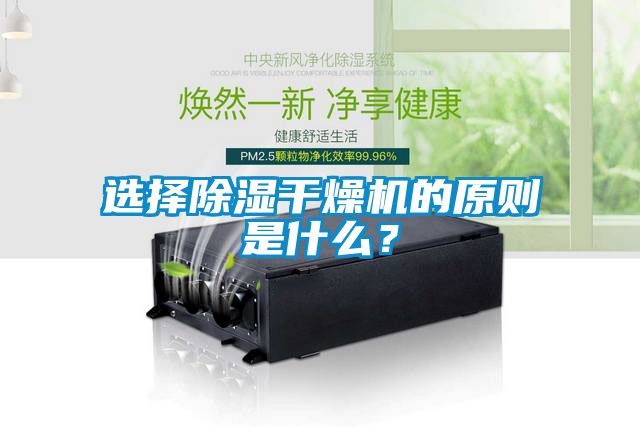 選擇除濕干燥機的原則是什么？