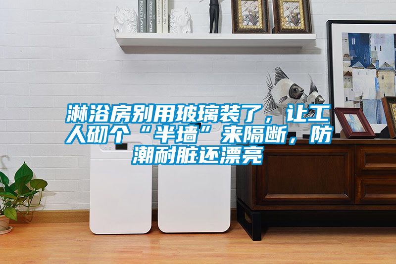 淋浴房別用玻璃裝了，讓工人砌個“半墻”來隔斷，防潮耐臟還漂亮