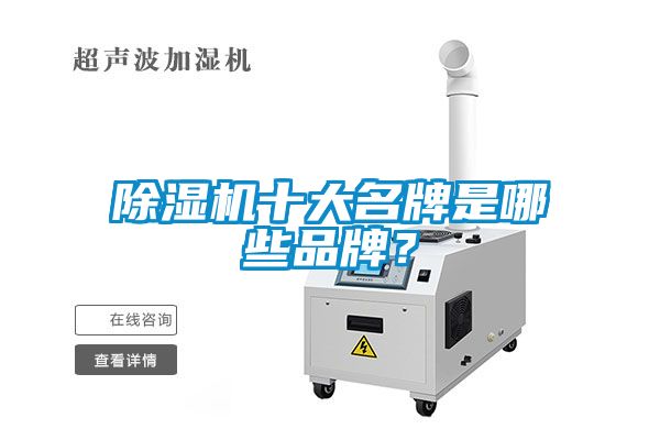 除濕機十大名牌是哪些品牌？