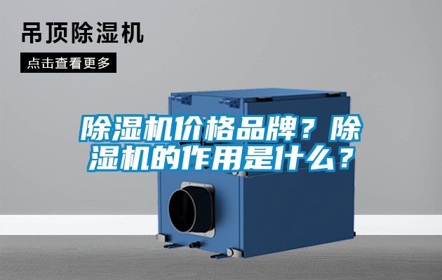 除濕機價格品牌？除濕機的作用是什么？